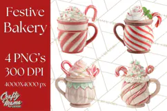 Cozy Christmas Bakery Gingerbread Clip Art PNG Festive Mini Product Image 1