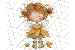 Fall Fairy Clipart PNG, Autumn Fairy People With Wings Product Image 4