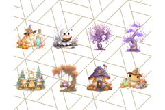 Halloween Witch House Clipart PNG with Potions and Brooms Product Image 4