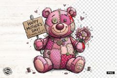 Mothers Day Teddy Bear PNG Product Image 1
