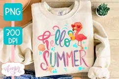 Summer PNG for Sublimation design, Pink flamingo shirt PNG Product Image 3