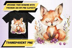 Colorful Watercolor Critter Sublimation Pattern - Happy PNG Product Image 1