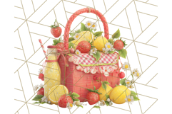 Strawberry Red Lemon Yellow Summer Clipart PNG, Summer Icons Product Image 4