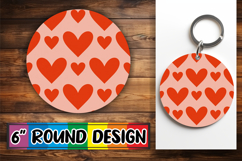 Luminous Circle Ornaments Sublimation, Valentine's Pattern Product Image 1