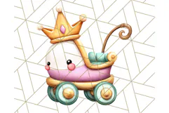 Royal Carriage & Princess Vehicle PNG Clipart for Fairytales Product Image 4