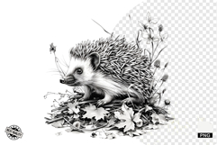 Black and White Halloween Autumn Clipart Product Image 1