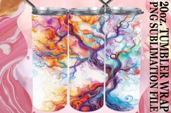 Chic Vibrant Floral Tumbler Wrap: 20oz Sublimation Product Image 1