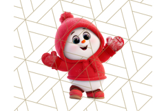 Adorable Snowman Character PNG Clipart Product Image 4