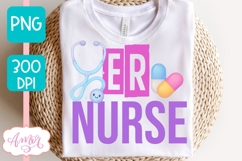 ER Nurse PNG for Sublimation, Nurse shirt PNG Product Image 2