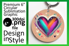 Chic Round Design Car Coaster PNG , Heart Product Image 1