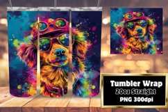 Colorful Canine Art Tumbler Design Product Image 1