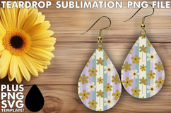Radiant TEARDROP Earrings Gift Ideas, Gold Flower Product Image 1