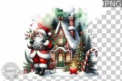 Christmas Santa Sublimation - Clipart PNG Design Product Image 1
