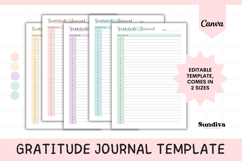 Gratitude Journal Printable &amp; Editable Template 2 Product Image 1