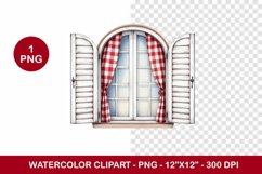 spring png watercolor clipart - window Product Image 1
