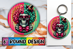 Blissful Round Designs PNG, Skull Product Image 1