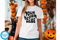 White women Tshirt Mockup, Halloween tshirt mockup Product Image 1