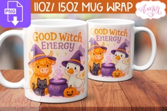 Good with energy mug wrap PNG, Cute Halloween coffee mug PNG Product Image 2