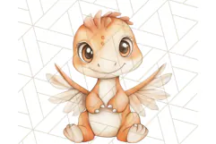 Cute Pastel Dinosaur Clipart PNG for Nursery Art, Baby Decor Product Image 3