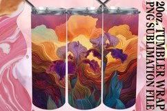 Retro Floral Fantasy Tumbler Wrap - Blossom Bliss Product Image 1