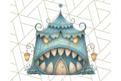 Midnight Monster Camp Out Clipart PNG, Halloween Png Product Image 4
