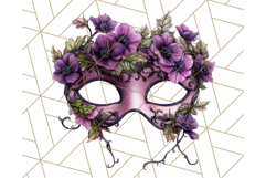 Vintage Garden Masquerade Floral Eye Mask PNG Clipart Product Image 4