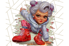 Wild Grandma Clipart PNGs, Funny Quirky Old Ladies Product Image 4