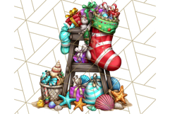 Summer Christmas Clipart PNG, Tropical Holiday Art Clip Art Product Image 4