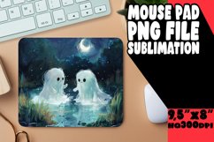 Halloween Mouse Pad with Ghost Design PNG Product Image 1