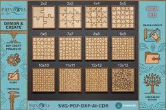 Wooden Jigsaw Puzzle Template Bundle Custom Puzzles Custom Product Image 1