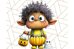 Monster Kids Clipart PNG, Cute Halloween Costume Art Product Image 4