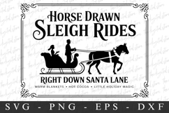 Horse Drawn Sleigh Rides Svg | Christmas svg Product Image 1