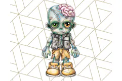 Bold Zombie Clipart PNG, Creepy Halloween Clip Art Product Image 4