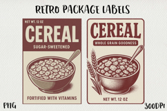 Vintage Food Label PNG Retro Pantry &amp; Packaging Clipart. Product Image 1