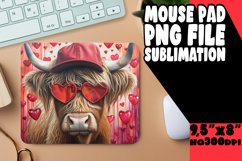 Affectionate Valentine Cow Mouse Pad Product Image 1