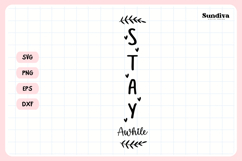 Porch Sign Saying SVG | Stay Awhile Product Image 3
