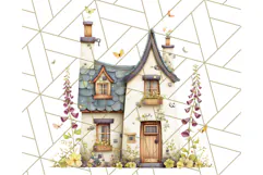 Whimsical Cottagecore Cottage PNG Clipart, Fairy House Png Product Image 4