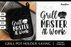 Grill Pot Holder Quotes SVG | BBQ Saying - Grill Master Product Image 1