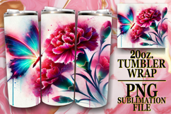 SWEET REFLECTIONS 20oz TUMBLER WRAP, Butterfly Product Image 1