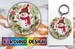 Festive Embroidery Round Ornament Design Product Image 1