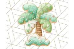 Summer Iced Cookie Clipart PNG, Cute Tropical Cookies Product Image 4