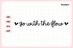 Funny Rearview Mirror Decal Sticker Saying | With The Flow Product Image 3