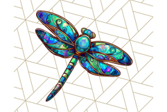 Stained Glass Dragonfly PNG Clipart, Bright Insects Clip Art Product Image 4