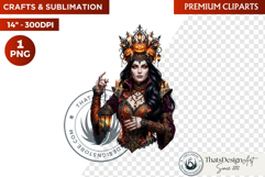 Gothic Halloween Harvest Character PNG Clipart sublimation Product Image 1