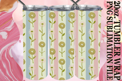 Vibrant Thoughts 20oz tumbler wrap, Gold Flower Product Image 1