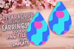 Neon Fusion Teardrop Earring Sublimation Design Product Image 1