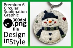 Artistic Round Design Car Coaster , Snowman Product Image 1