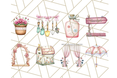 Pink Cottagecore Garden PNG Clipart, Vintage Floral Art Product Image 4
