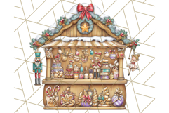 Cozy Christmas Market Stall Clipart PNG, Holiday Art Png Product Image 4