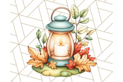Fall Dinosaur PNG Clipart with Autumn Elements, Cute Dino Product Image 4